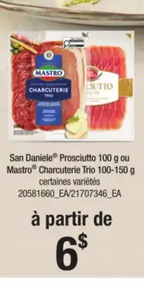 Provigo SAN DANIELE PROSCIUTTO, 100 G OU MASTRO CHARCUTERIE TRIO offer