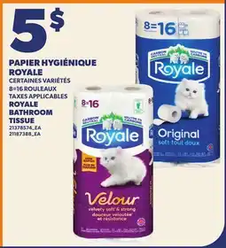 Provigo PAPIER HYGIÉNIQUE ROYALE, 8=16 ROULEAUX | ROYALE BATHROOM TISSUE offer