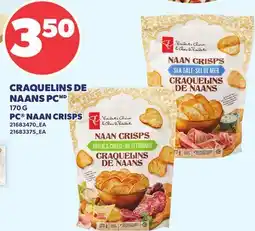Provigo CRAQUELINS DE NAANS PC, 170 G | PC NAAN CRISPS offer