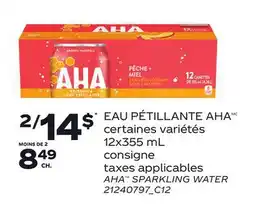 Provigo EAU PÉTILLANTE AHA, 12X355 ML | AHA SPARKLING WATER offer