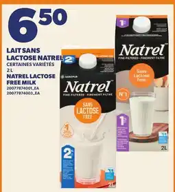 Provigo LAIT SANS LACTOSE NATREL, 2 L | NATREL LACTOSE FREE MILK offer