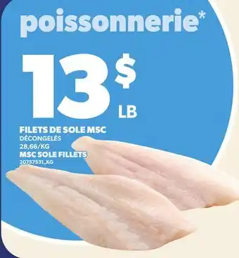 Provigo FILETS DE SOLE MSC | MSC SOLE FILLETS offer