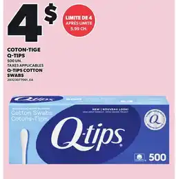 Provigo COTON-TIGE Q-TIPS, 500 UN. | Q-TIPS COTTON SWABS offer