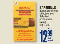 Jean Coutu BAREBELLS Selected protein bars offer