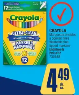 Jean Coutu CRAYOLA Washable fine- tipped markers offer