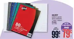 Jean Coutu HILROY Spiral notebook offer