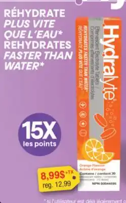 Jean Coutu HYDRALYTE Rehydrates Faster Than Water offer