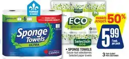 Jean Coutu SPONGE TOWELS, ECO Selected paper towels offer