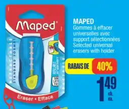 Jean Coutu MAPED Selected universal erasers with holder offer