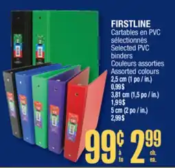 Jean Coutu FIRSTLINE Selected PVC binders offer