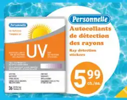 Jean Coutu Personnelle Ray detection stickers offer