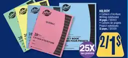 Jean Coutu HILROY Writing notebooks 28 pages , Project books 31 pages offer