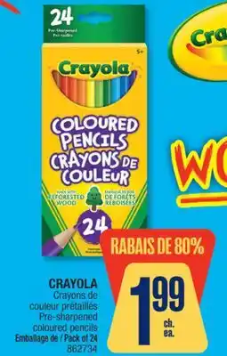 Jean Coutu CRAYOLA Pre-sharpened coloured pencils offer