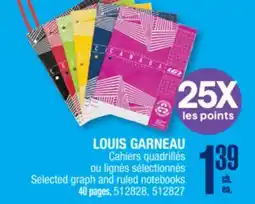 Jean Coutu LOUIS GARNEAU Selected graph and ruled notebooks offer