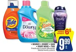 Jean Coutu BOUNCE, DOWNY, GAIN, IVORY NEIGE, TIDE Selected laundry products offer