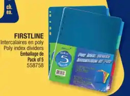 Jean Coutu FIRSTLINE Poly index dividers offer