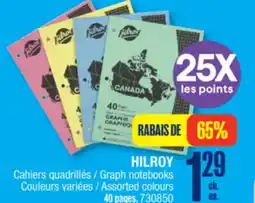 Jean Coutu HILROY Graph Notebooks offer