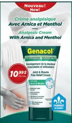 Jean Coutu GENACOL Analgesic Cream With Arnica and Menthol offer