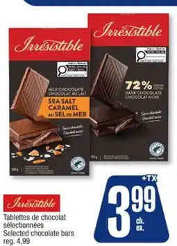 Jean Coutu IRRESISTIBLE Selected chocolate bars offer