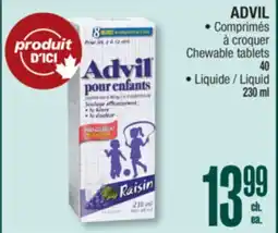 Jean Coutu ADVIL Comprimés à croquer Liquide offer