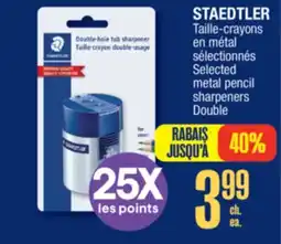 Jean Coutu STAEDTLER Selected metal pencil sharpeners Double offer