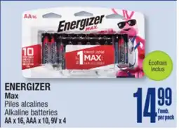 Jean Coutu ENERGIZER Max Alkaline batteries offer