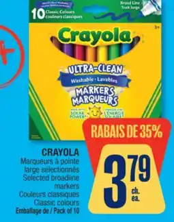 Jean Coutu CRAYOLA Selected broadline markers offer