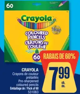 Jean Coutu CRAYOLA Pre-sharpened coloured pencils offer