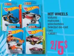 Jean Coutu HOT WHEELS Selected die-cast cars offer