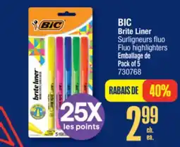Jean Coutu BIC Brite Liner Fluo highlights offer