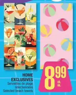 Jean Coutu HOME EXCLUSIVES Selected beach towels offer