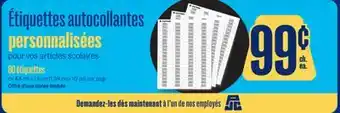 Jean Coutu Étiquettes autocollantes personnalisées offer