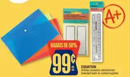 Jean Coutu EQUATION Selected back-to-school supplies offer