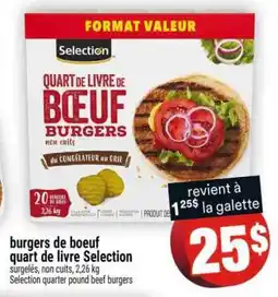 Super C BURGERS DE BOEUF QUART DE LIVRE SELECTION offer