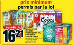 Super C boisson de malt alcoolisée Beach Day Every Day, Coors Seltzer, Bacardi + Breezer offer