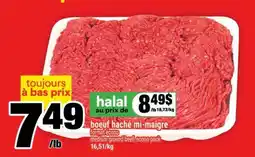 Super C BŒUF HACHÉ MI-MAIGRE offer