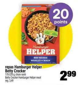 Super C repas Hamburger Helper Betty Crocker offer