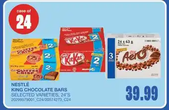 Wholesale Club KING CHOCOLATE BARS, 24'S offer