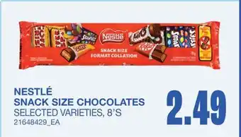 Wholesale Club NESTLÉ SNACK SIZE CHOCOLATES offer