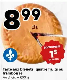 Val-Mont Tarte aux bleuets, quatre fruits ou framboises offer