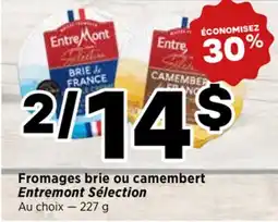 Val-Mont Fromages brie ou camembert Entremont Sélection offer