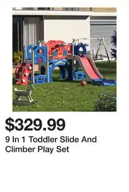 Wayfair 9 In 1 Toddler Slide And Climber Play Set offer