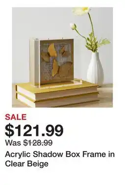 Wayfair Acrylic Shadow Box Frame in Clear Beige offer