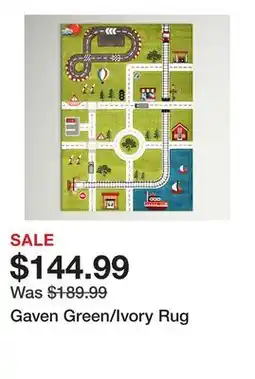 Wayfair Gaven Green/Ivory Rug offer