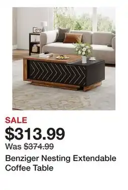 Wayfair Benziger Nesting Extendable Coffee Table offer
