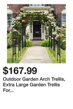 Wayfair Outdoor Garden Arch Trellis, Extra Large Garden Trellis For Climbing Plants, Plant Support Outdoor offer