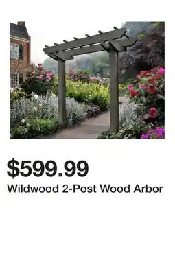 Wayfair Wildwood 2-Post Wood Arbor offer