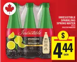 Food Basics IRRESISTIBLE SPARKLING SPRING WATER offer