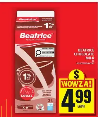 Food Basics BEATRICE CHOCOLATE MILK offer