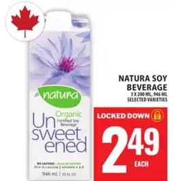 Food Basics NATURA SOY BEVERAGE offer